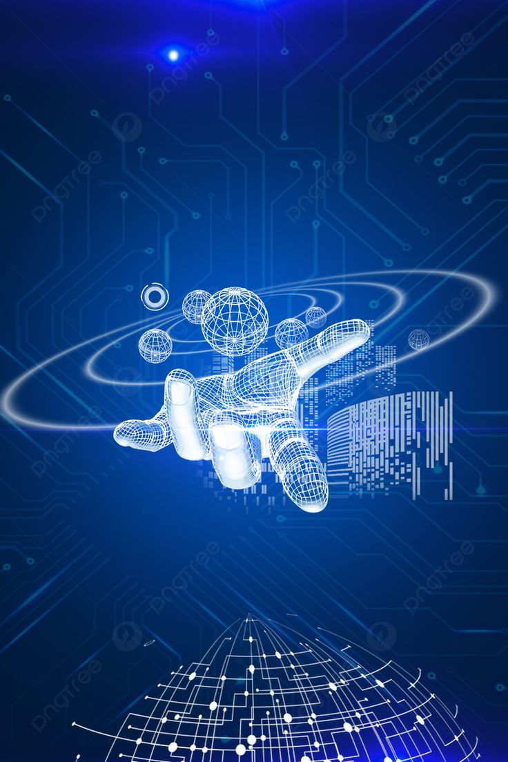 Blue Artificial Intelligent Technology Background